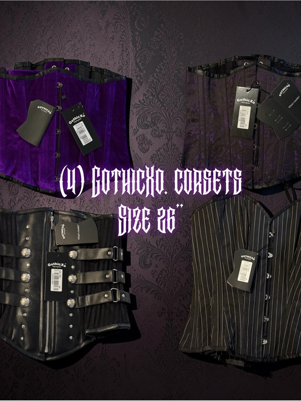 *NIB* (4) GothicXo. Corsets - Size 26”